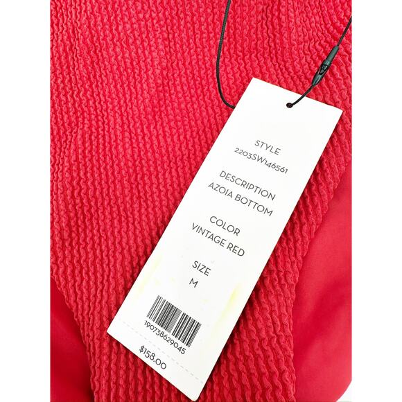 Veronica Beard Azoia Vintage Red Tie Front High Waisted Bikini Bottoms Sz M NWT - Picture 5 of 5